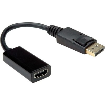 CABLE DISPLAYPORT PLUG-HDMI F DisplayPort PLUG-HDMI SOCKET  Cable; DisplayPort plug, HDMI socket; 0.2m; black