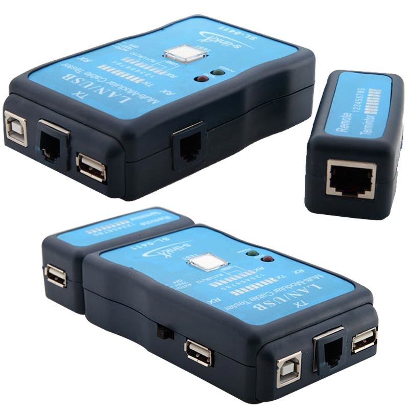 TESTER S-LINK RJ45/RJ11+USB SL-0411 Тестер за кабели RJ45/RJ11+USB SL-0411