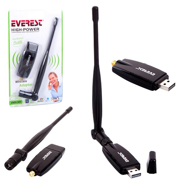 USB WIERLESS ADAPTER EWN-905 WIERLESS ANTENA  Everest EWN-905 300 Mbps USB безжичен адаптер   16354