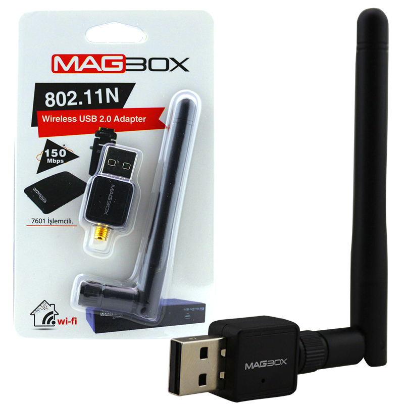 USB WIERLESS ADAPTER HR7  802.11N 150MBP WIERLESS ANTENA Magbox USB Stick 802.11n 7601 процесор 150 Mbps безжичен USB адаптер HR7 16987-M