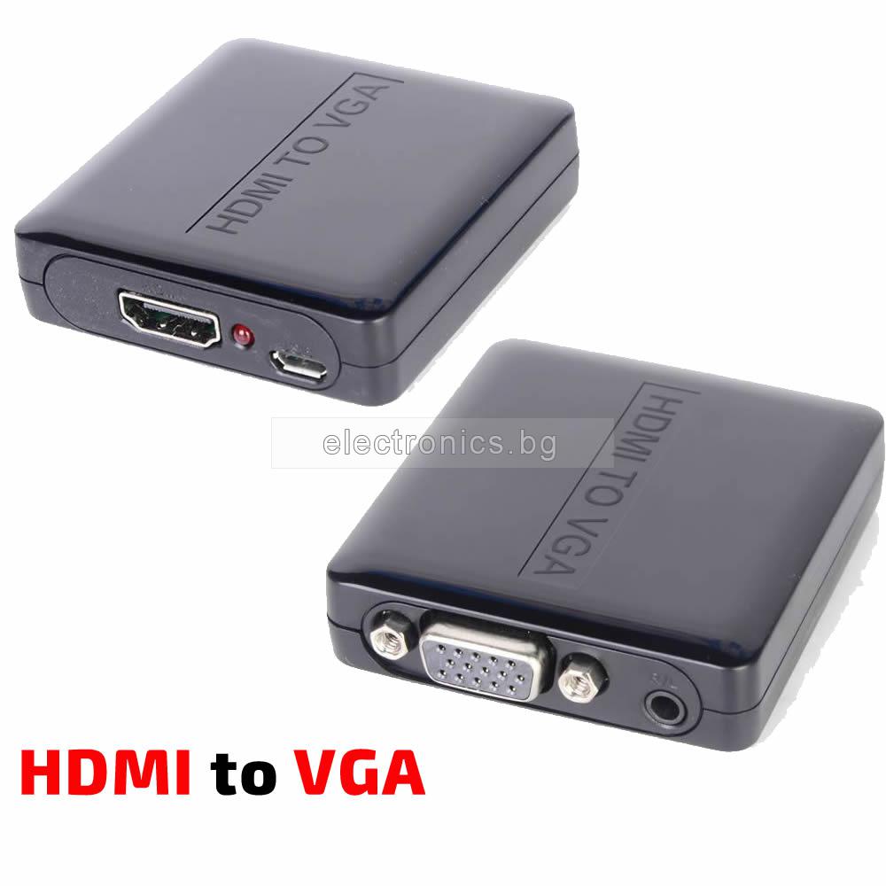 PR.HDMI TO VGA+SOUND BOX ПРЕХОД HDMI to VGA+ SOUND BOX