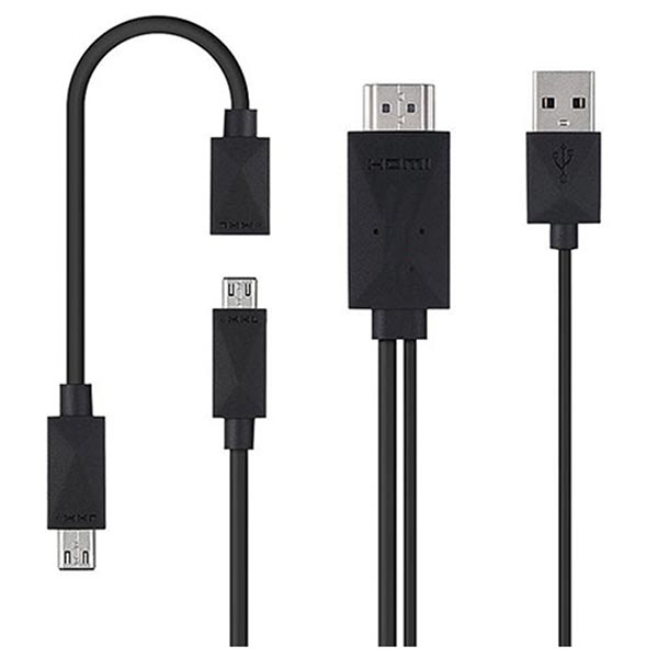 CABLE HDMI TO MICRO USB HYTECH-HY-MHL100 КАБЕЛ HDMI-MICRO USB HYTECH -HY-MHL100