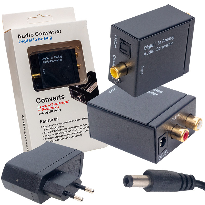 CONVERTER OPTIKAL/ANALOG RCA SL-OPR15 Конвертор от цифров към аналогов звук /CONVERTER OPTIKAL/ANALOG SL-OPR15