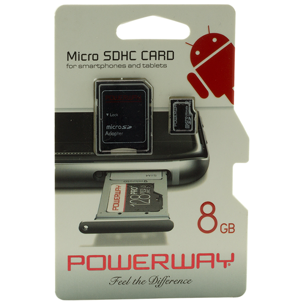 MICRO SD 8GB+ АДАПТЕР /POWERWAY/ MICRO SD 8GB +адаптер  /POWERWAY/ CLASS 10