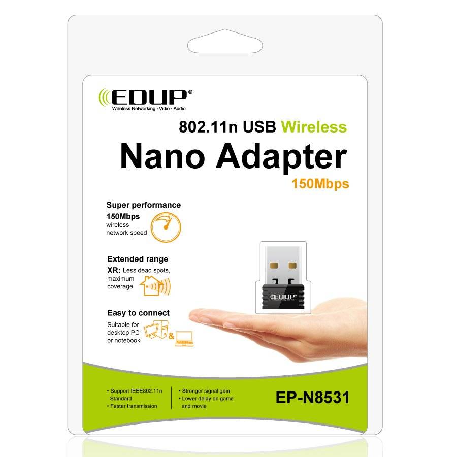 USB WIRELES ADAPTER 802.11 150MBPS EP-N8531 USB WIRELES Адаптер 802.11 150 MBPS EP-N8531