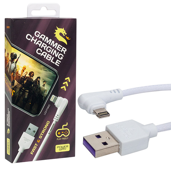 КАБЕЛ CHARGER USB-IPHONE 3.1A ЪГЛОВ КАБЕЛ CHARGER USB-IPHONE 3.1A