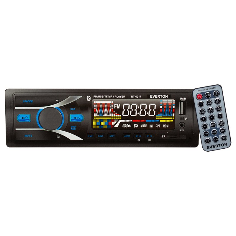 АВТО РАДИО RT-6017 ЕВЕРТОН Авто радио плеър  FM,AUX,USB,SD,Bluetooth  EVERTON RT-6017