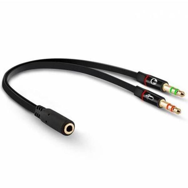 КАБЕЛ 3.5J/2X3.5JM 0.3M Аудио кабел разклонител Stereo Jack 3.5mm женски - 2 x 3.5mm мъжки, високо качество, 0.2 метра
