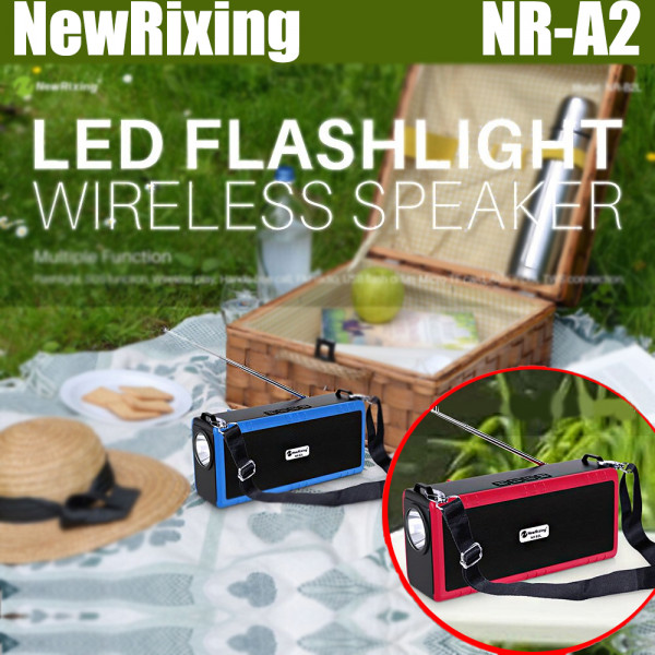 BLUETOOTH ПРЕНОСИМА КОЛОНКА NEW RIXING NR-A2 Bluetooth преносима колонка New Rixing NR-A2, AUX, FM RADIO, USB, ФЕНЕР