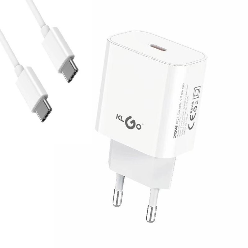 АДАПТЕР FAST CHARGE KLGO PD-77 TYPE-C + КАБЕЛ  АДАПТЕР FAST CHARGE KLGO PD-77 TYPE-C + КАБЕЛ 