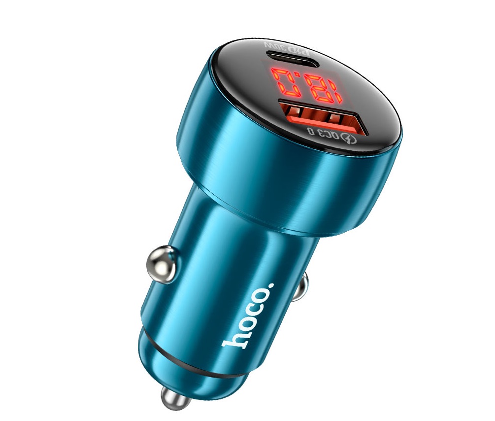 ЗАРЯДНО ЗА КОЛА HOCO TYPE-C 30W  USB-A 18W Z50 Зарядно за кола HOCO Type-C 30W  USB-A 18W Z50