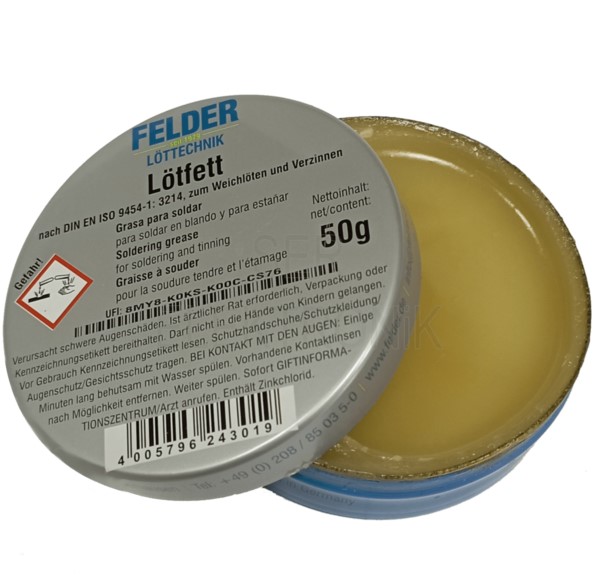 ПАСТА ЗА ЗАПОЯВАНЕ FELDER LOTFETT 50G Паста за запояване FELDER Lotfett 50G
