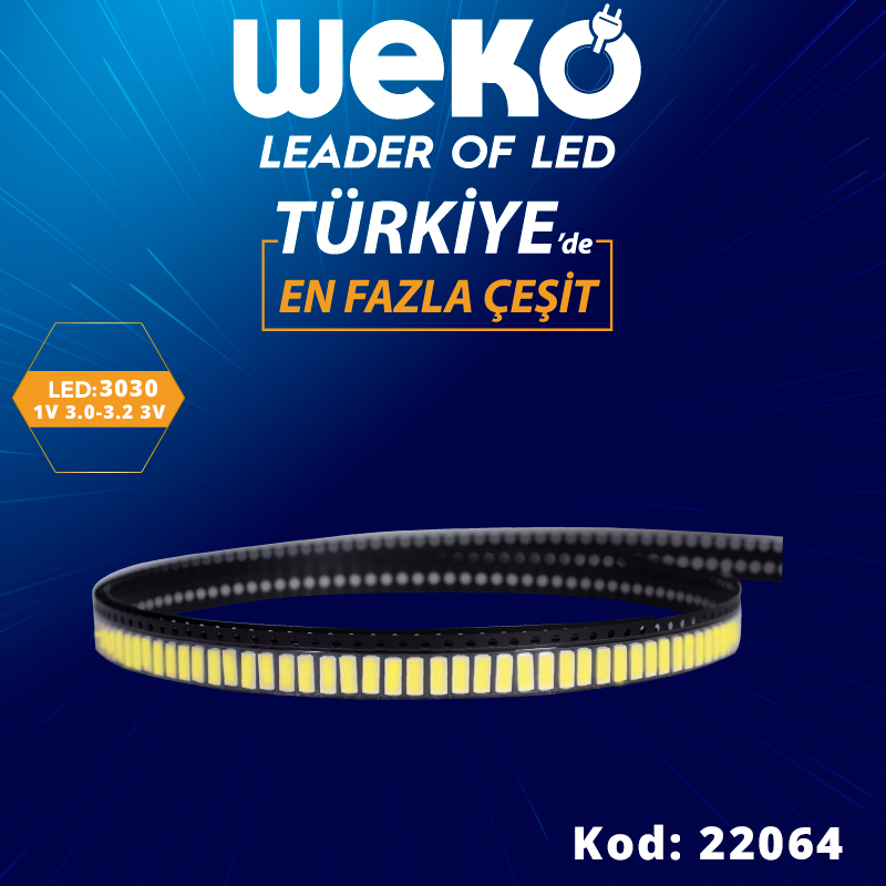  LED SINGLE  3V SMD LED 3030 3V 3.0–3.2V 10000–150  LED SINGLE  3V SMD LED 3030 3V 3.0–3.2V 10000–15000 mcd