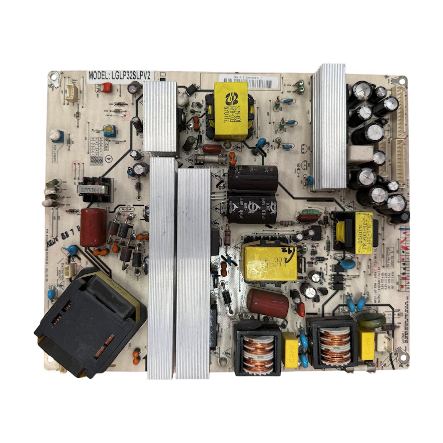 POWER BOARD LG POWER SUPPLY EAY38639701 LGLP32SLPV POWER BOARD LG 32LC52-ZC POWER SUPPLY EAY38639701 LGLP32SLPV2 POWER SUPPLY EAY38639701 LGLP32SLPV2 REV1.4 REV1.3 32LC56 IC FQPF12N60CT, P9NK65ZFP, ICE3B1565J, S7815PI, STW20NM60, FSU10A60 5501AN