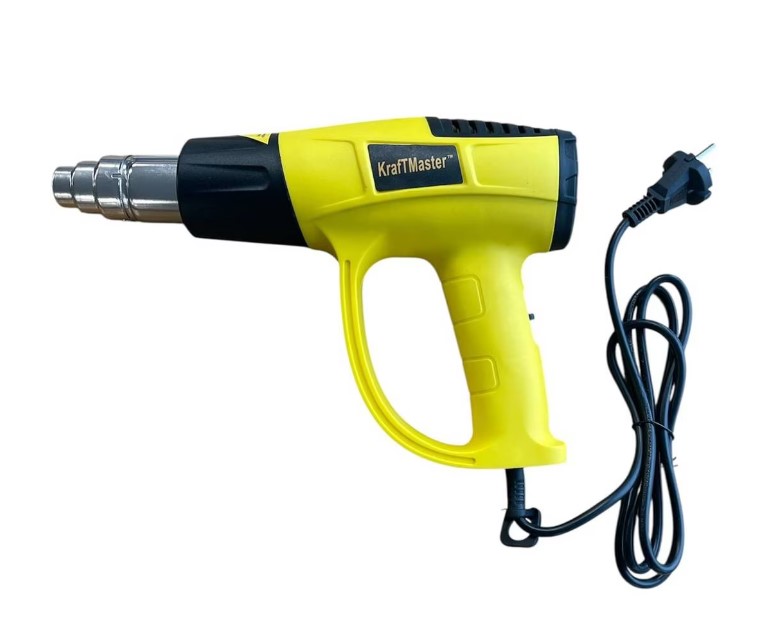 ПИСТОЛЕТ ЗА ГОРЕЩ ВЪЗДУХ KRAFT MASTER 2000W Пистолет за горещ въздух Kraft Master 2 степени 680°C  2000W